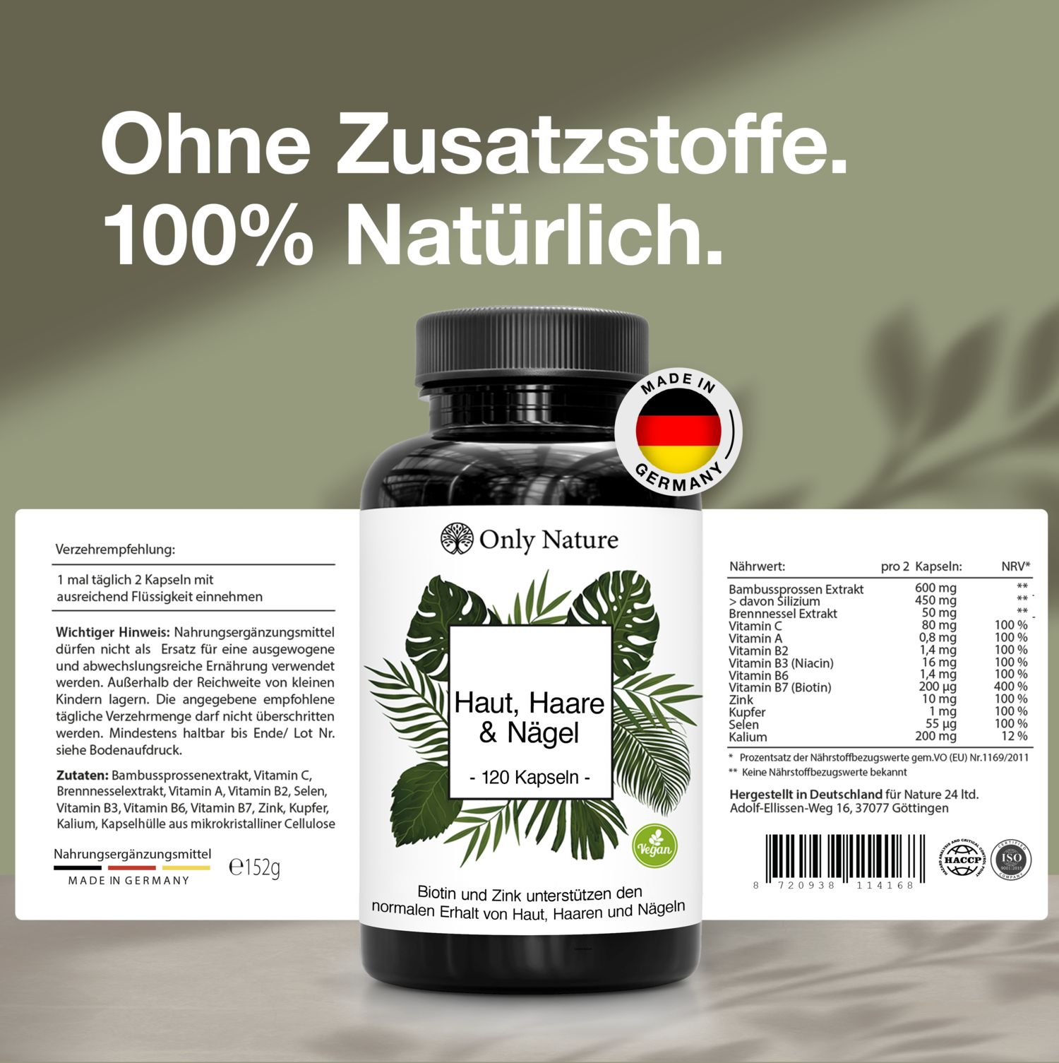 Only Nature Haut Haare Nägel Kapseln
