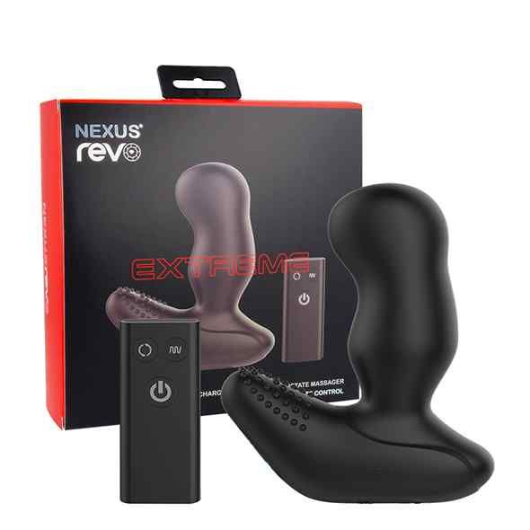 Nexus Revo Extreme Prostatamassagegerät mit Fernbedienung und Verpackung.