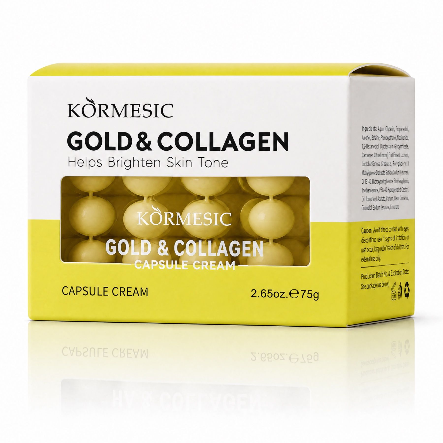 KORMESIC Gesichtscreme Kollagen Gold Kapselcreme Glow Strahlende Haut