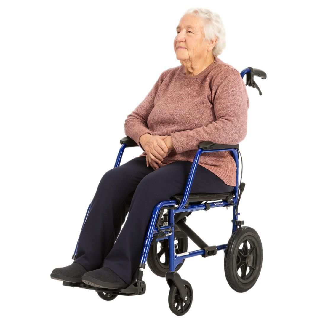 Vermeiren BOBBY Transportrollstuhl 42cm Sitzbreite, leichter Reiserollstuhl