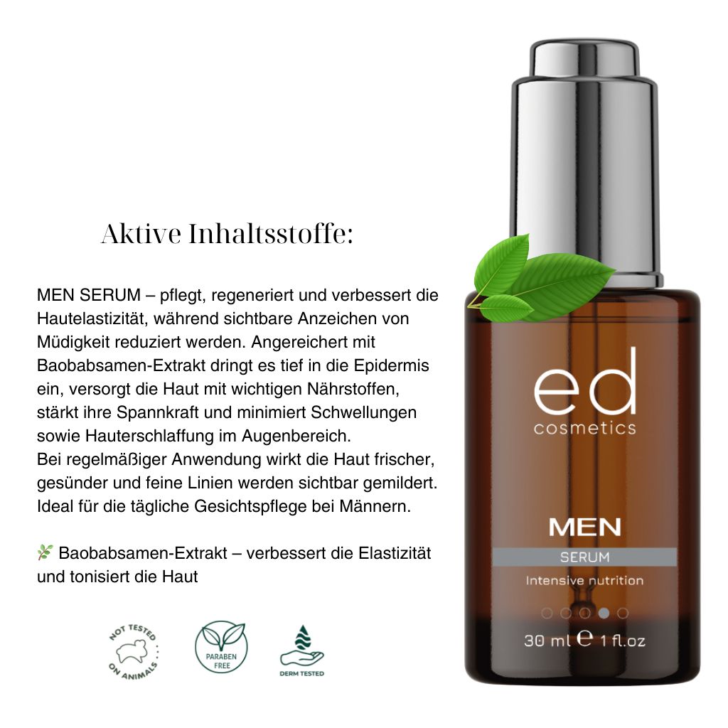 ED COSMETICS Men Serum – Hautpflege & ANTI-AGING für den Mann
