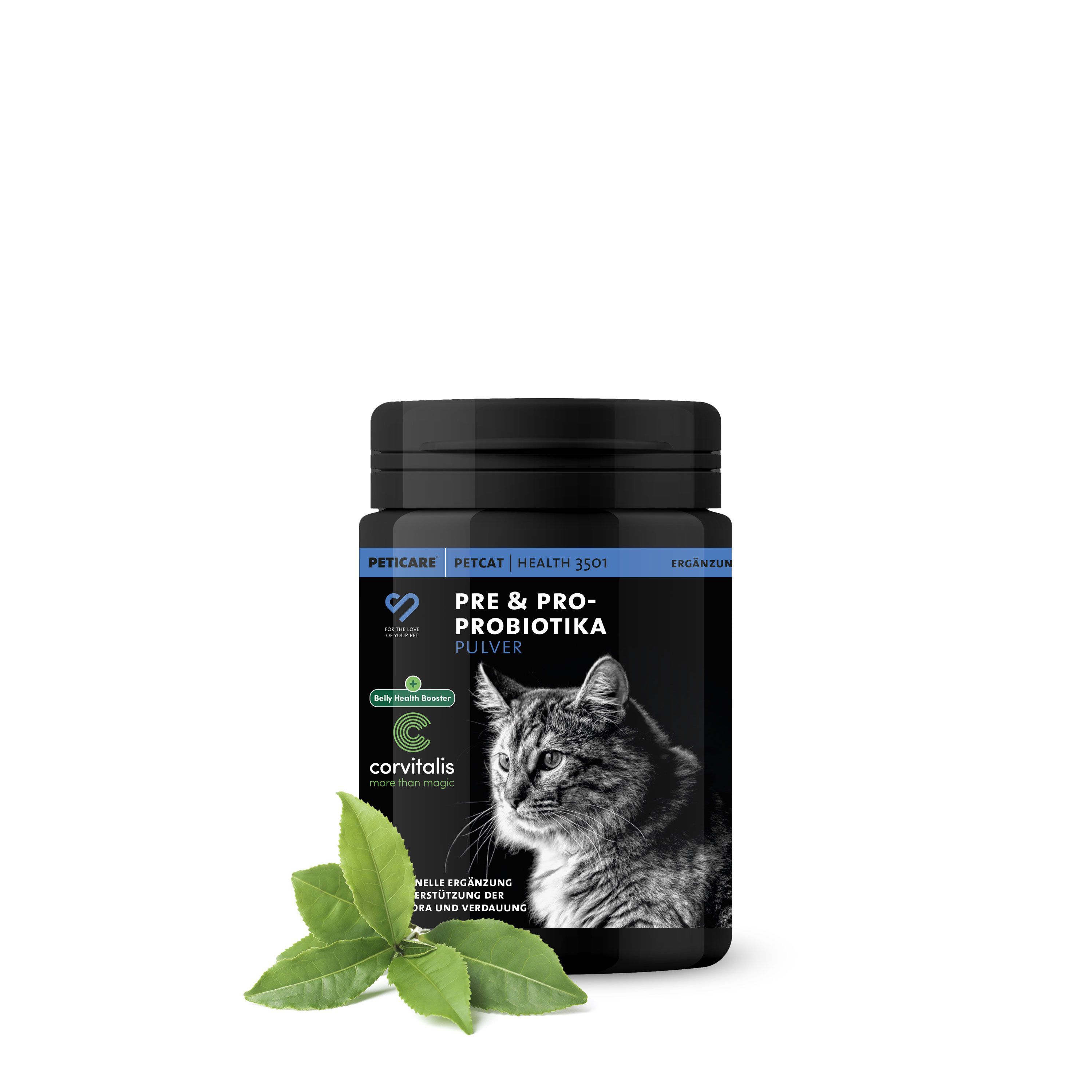 Peticare Probiotika & Präbiotika für Katzen, Pulver zur Darmsanierung & Immunstärkung