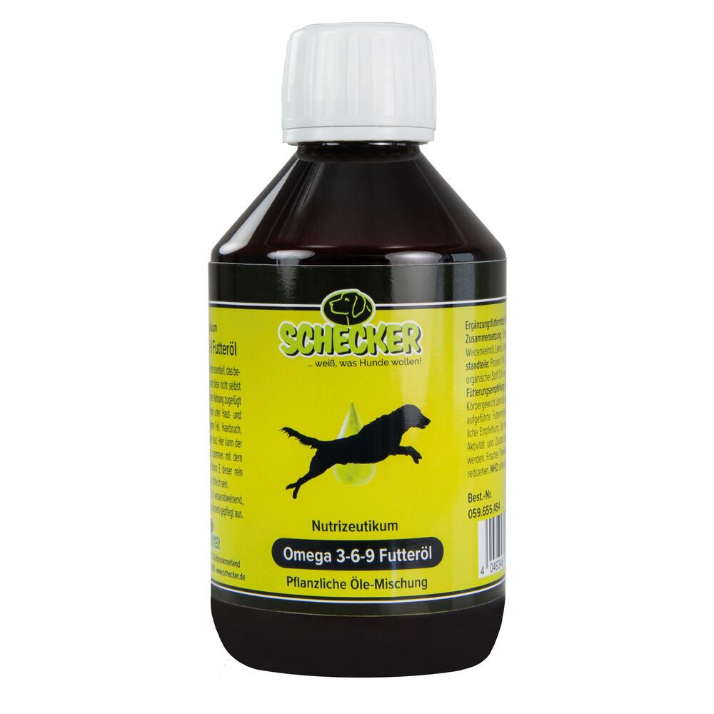 Schecker Hundefutter - 3 plus 6 Omega Futteröl