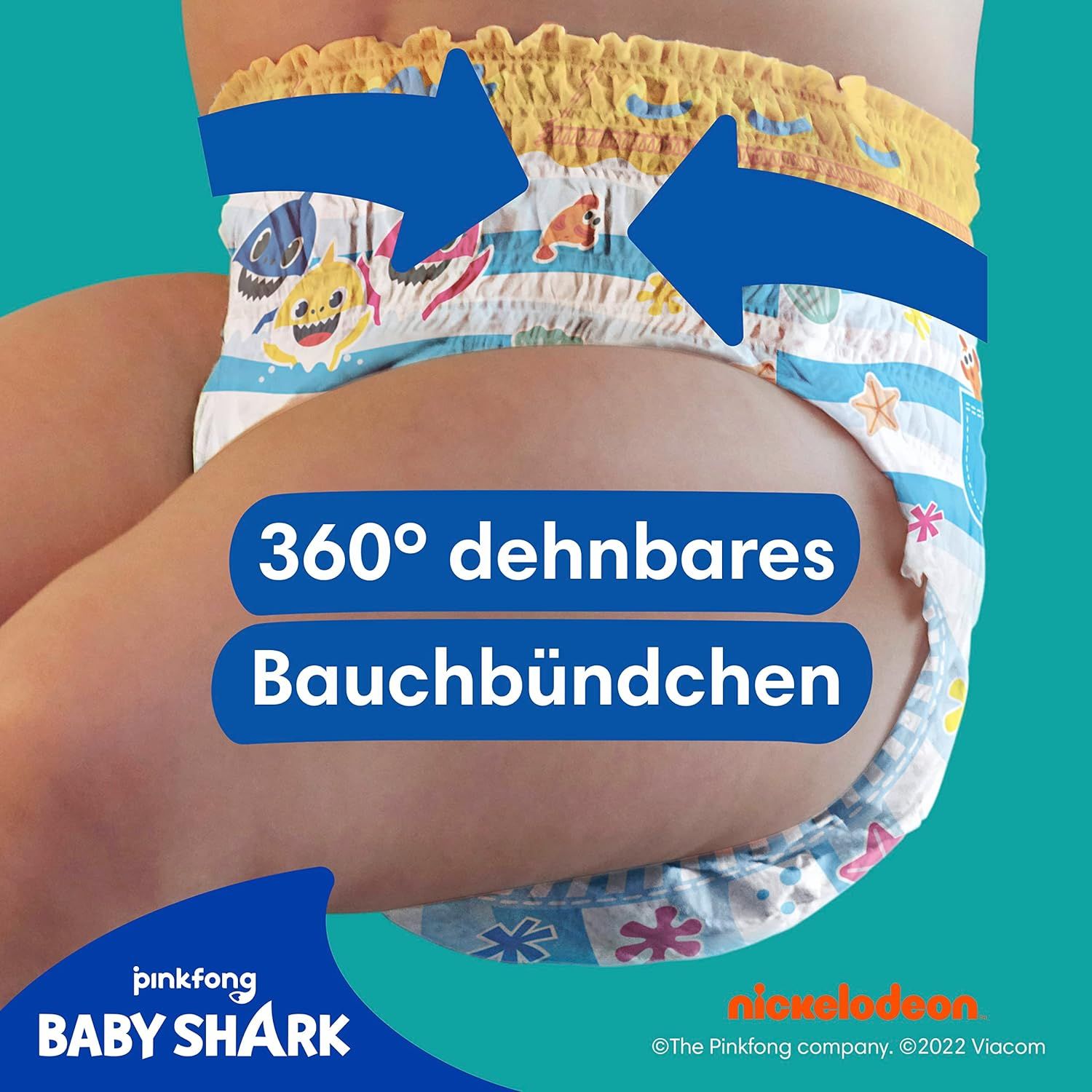 Pampers Diaper Size 3-4, Splashers Baby Shark Limited Edition, 12 Piece