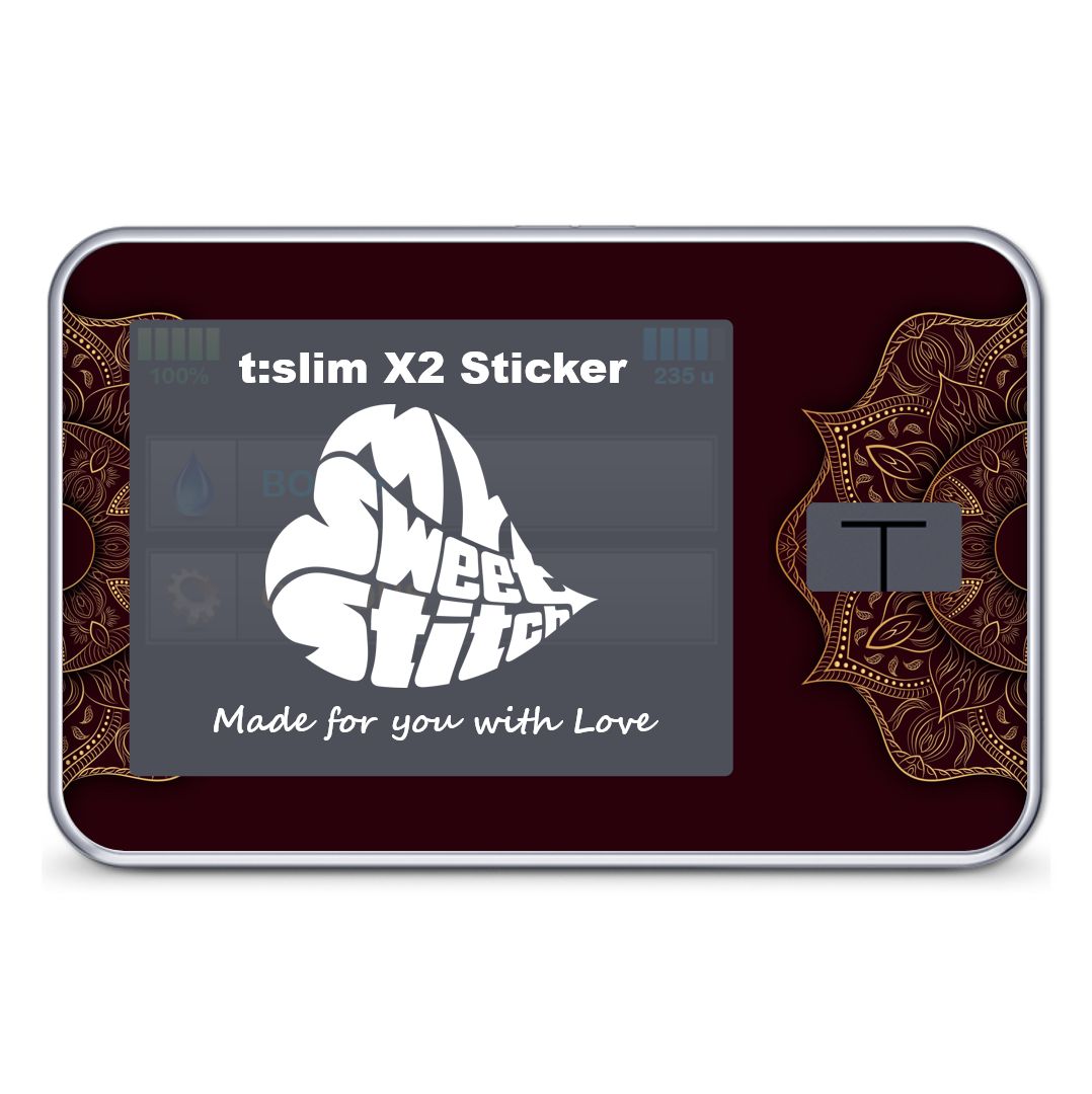 MySweetStitch | Tandem t:slim X2 Sticker | Indian Red