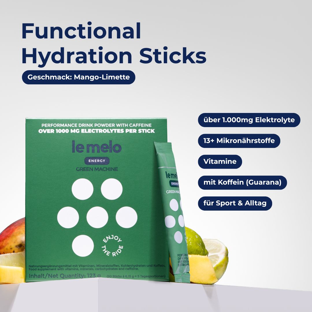 le melo GREEN MACHINE - funktionale Hydration mit Koffein