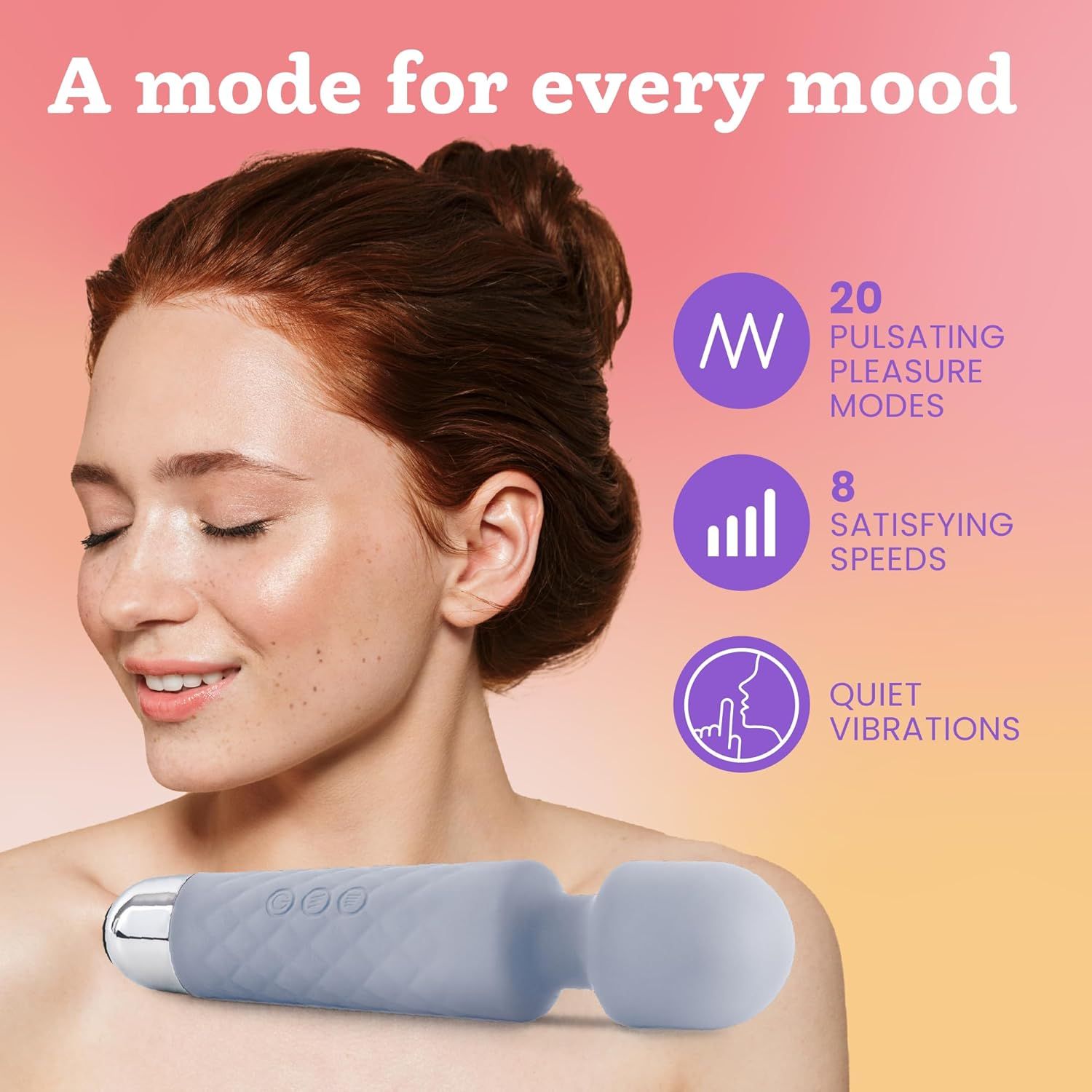 Oliver James Vibrator für Frauen - Leise & Leistungsstark Pastellblau