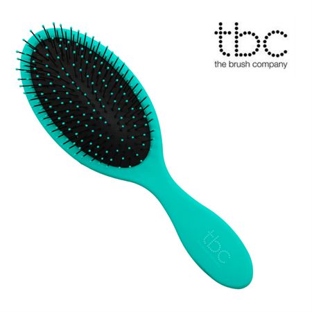 TBC Wet & Dry Haarbürste in Mintgrün-Türkis mit schwarzen Borsten.