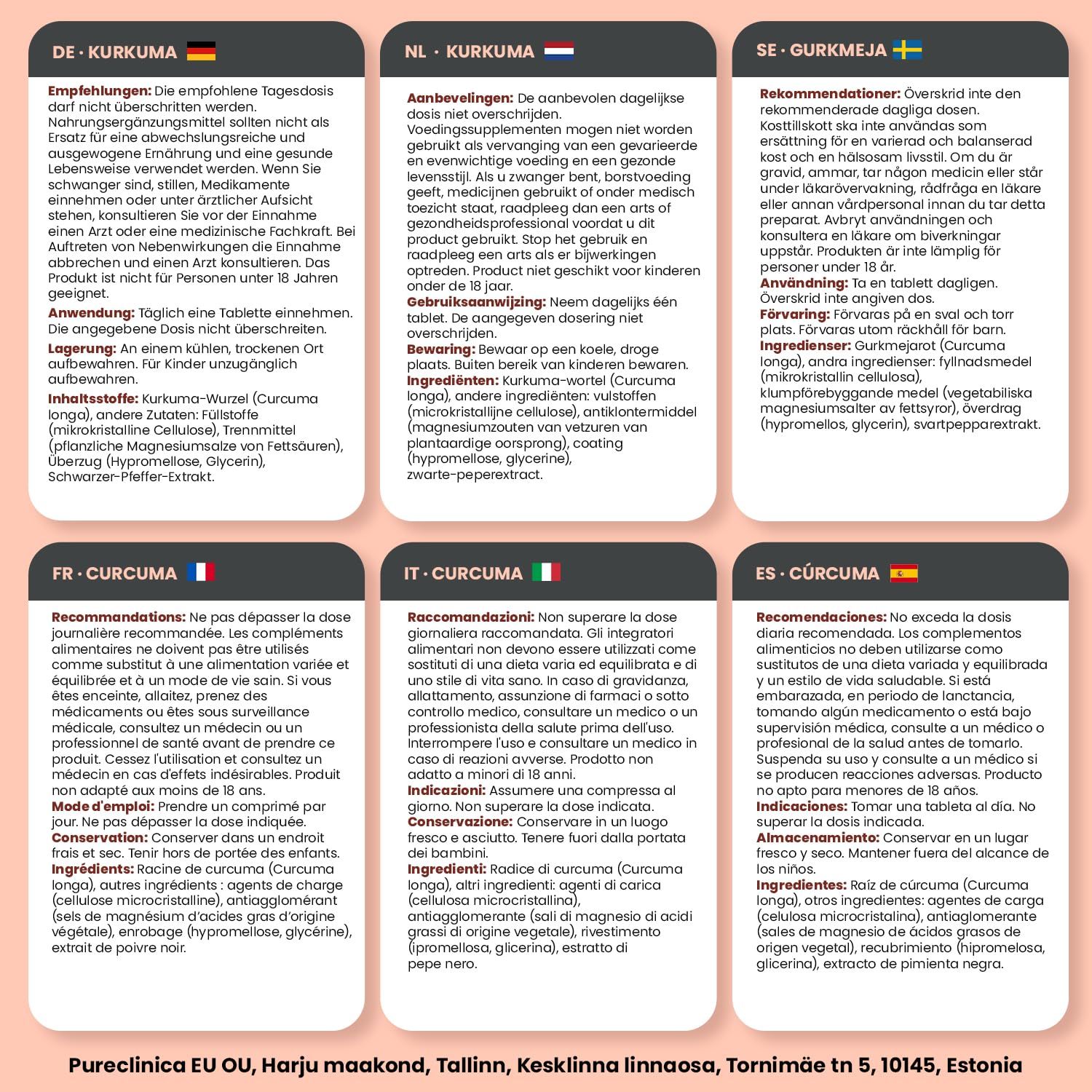 pureclinica Kurkuma Tabletten