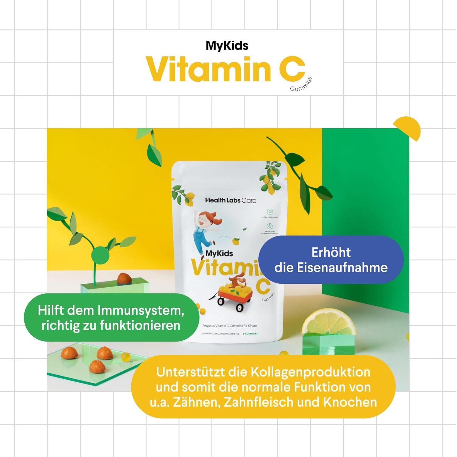 Health Labs Care Vitamin C Gummies für Kinder