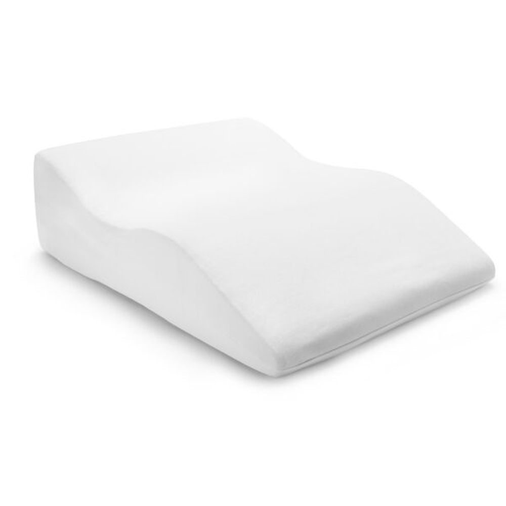 Bein-Kissen, weiß, ergonomische Form. Kamel Classic-Line. Schaumstoff. Für die Venenunterstützung.