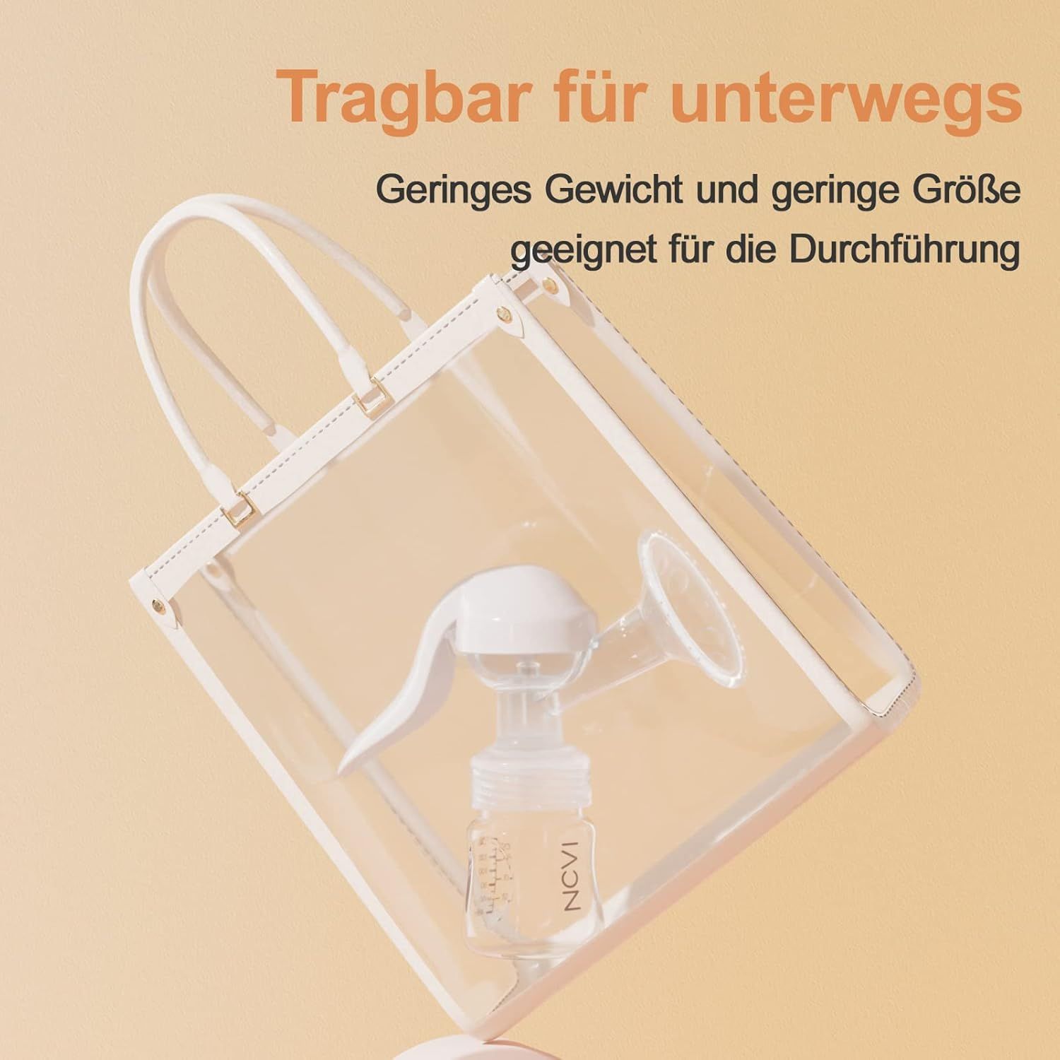 NCVI Handmilchpumpe inkl. Fläschchen