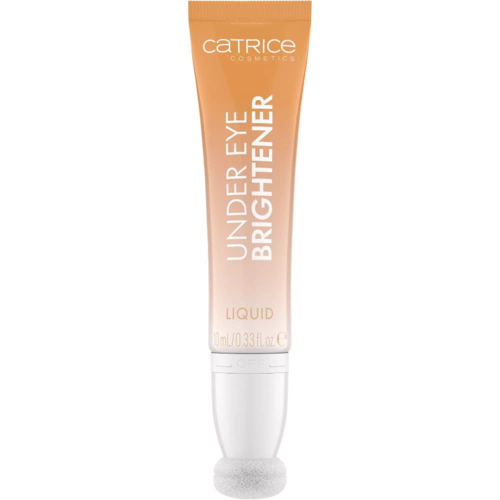 Catrice Flüssiger Concealer für die Augenpartie. Tube mit Applikator. Text: Under Eye Brightener, Liquid.