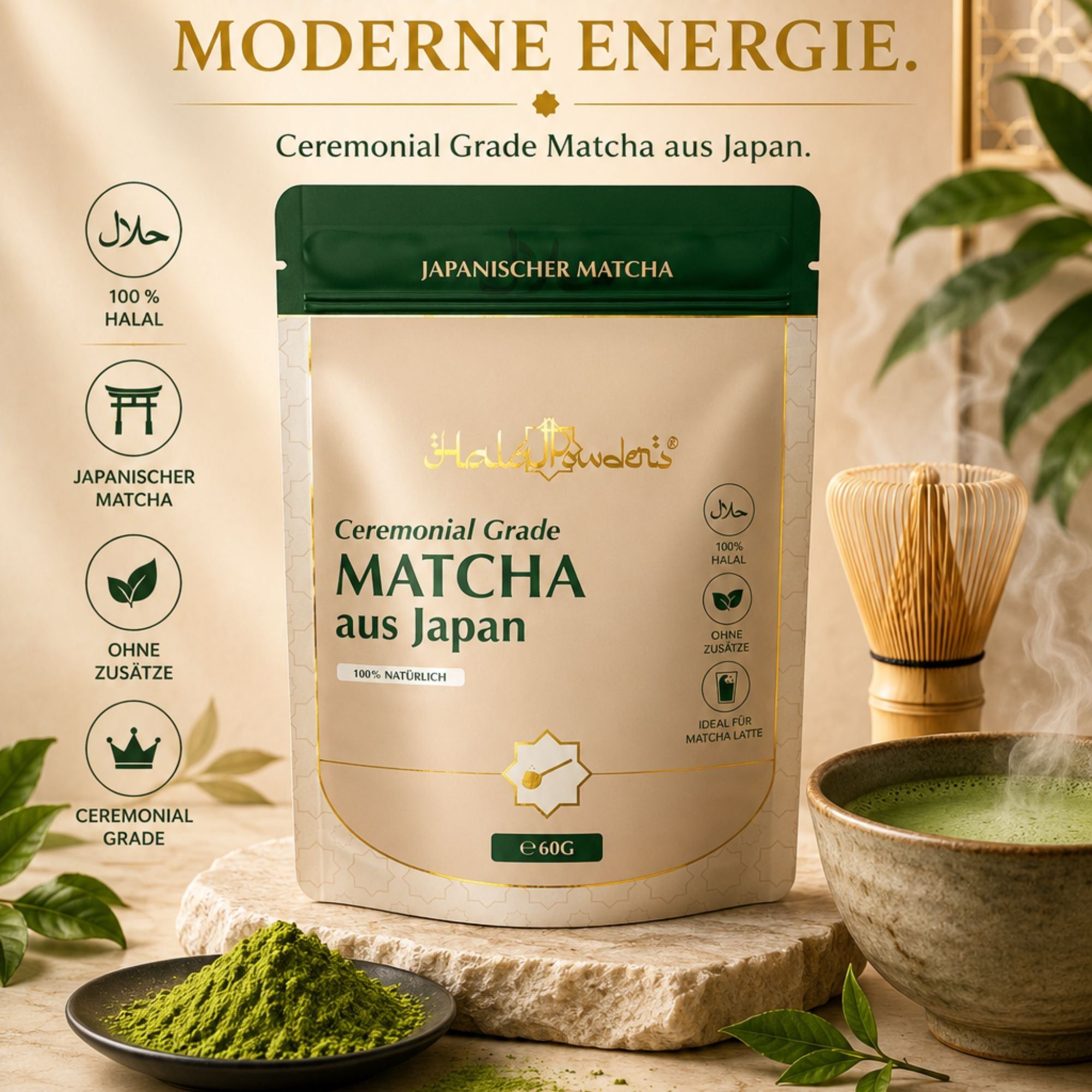 Halal Food - Ceremonial Grade Matcha (Grüntee) - aus Japan