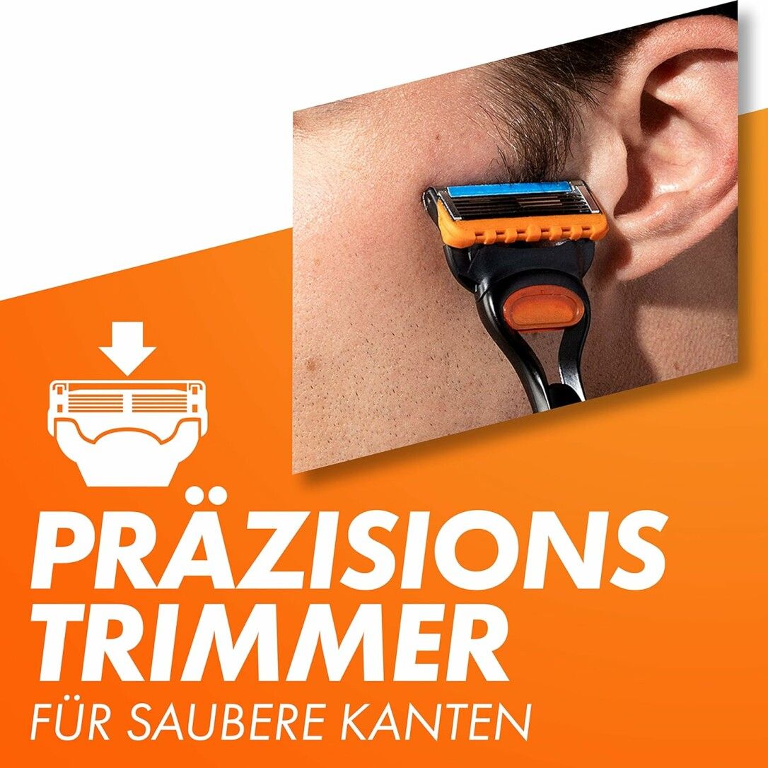 Gillette Fusion 5 Rasierklingen und Bartpflege Set, 10 Ersatzklingen für Nassrasierer Herren + Gill