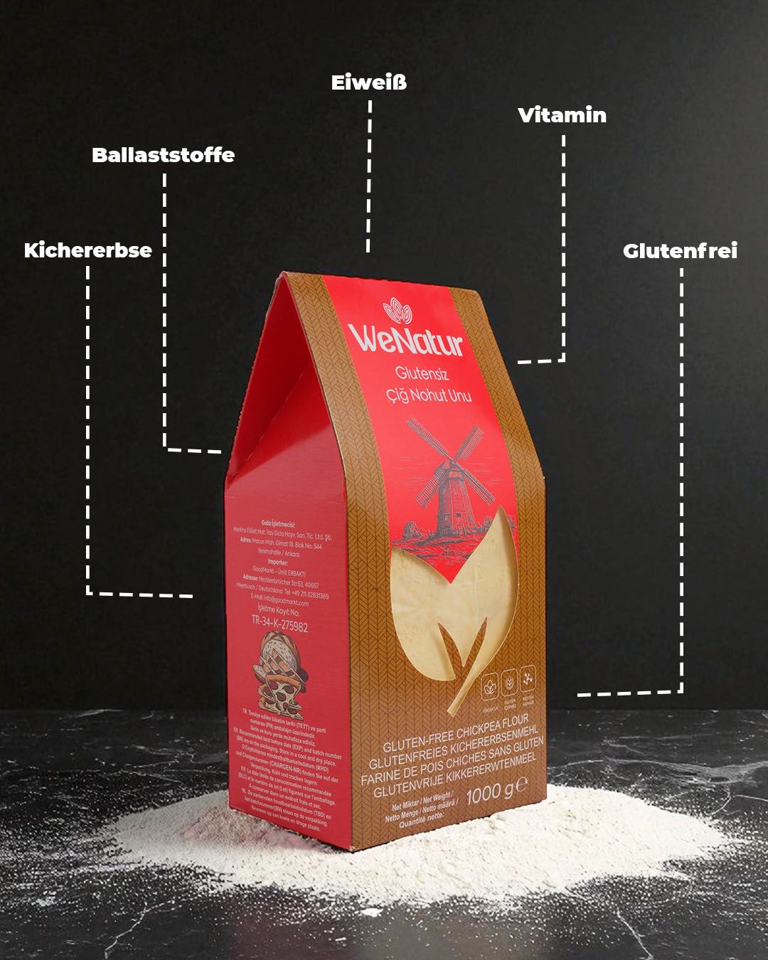 WeNatur Glutenfreies Kichererbsenmehl