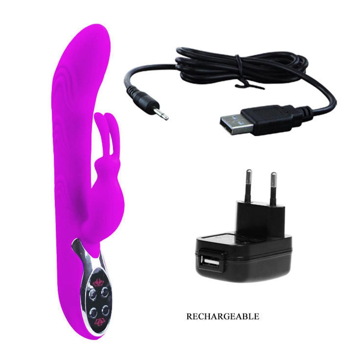 Smarter Rabbitvibrator mit Temperaturfunktion | 10 Vibrationsmodi, flüsterleise | Pretty Love