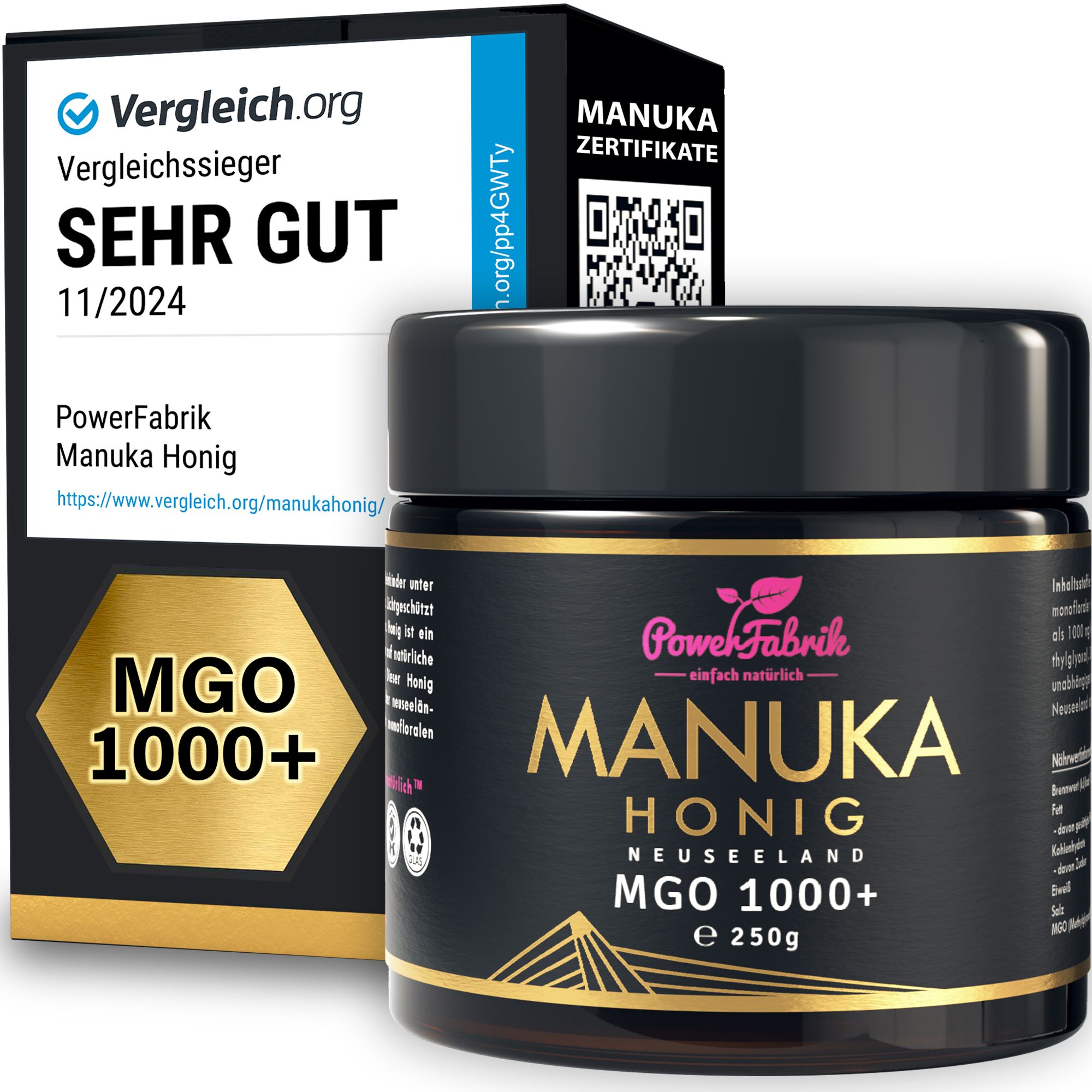 PowerFabrik Manuka Honig, MGO 1000+