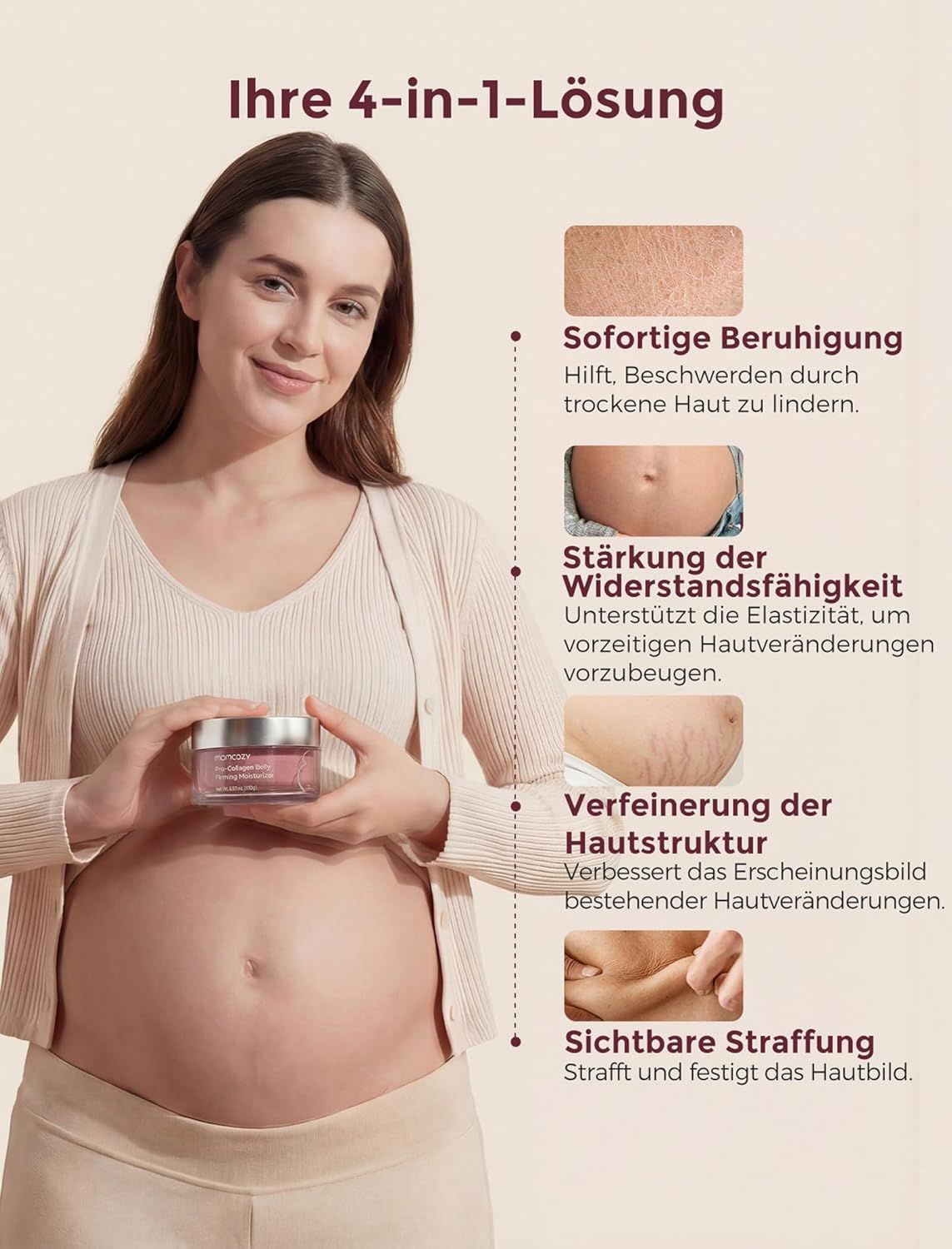 Momcozy Schwangerschaftscreme Dehnungsstreifen Vorbeugung