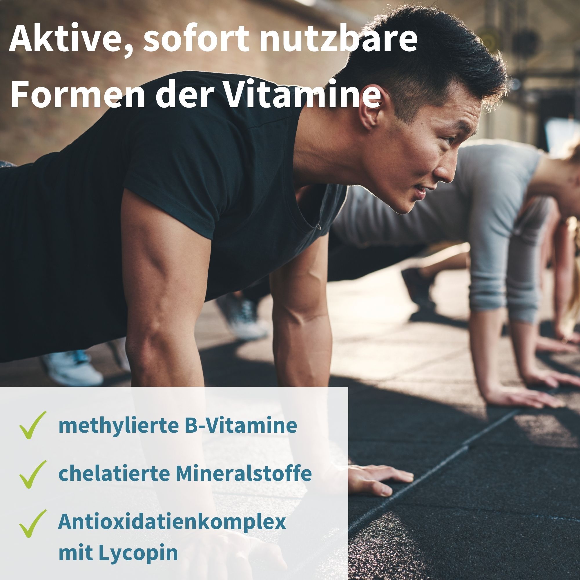 Aktive, sofort nutzbare Vitaminformen in Igennus Multivitamin für Männer.