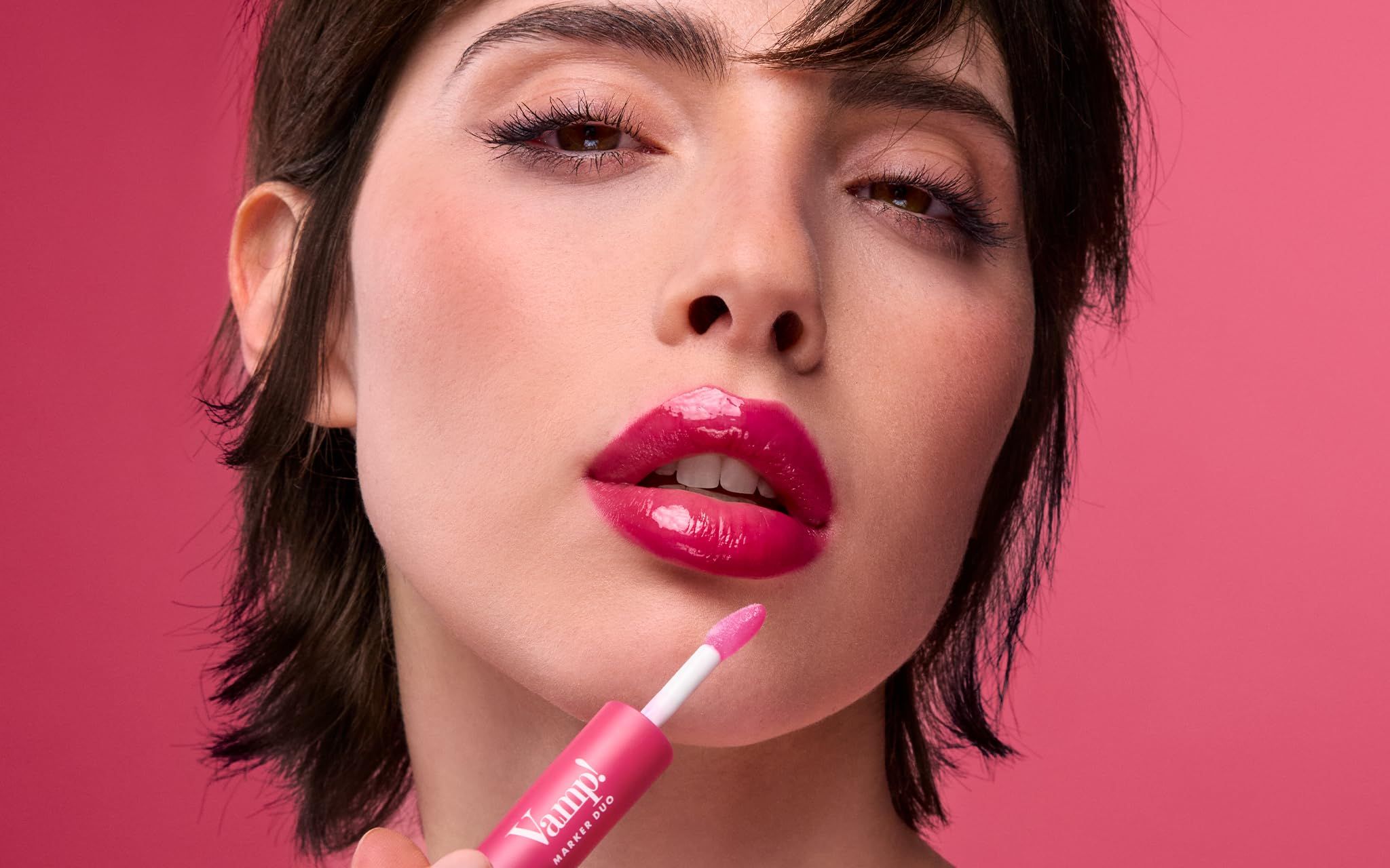 Pupa Vamp! Marker 3‑in‑1 Lippenstift + Gloss Duo, 007 Red Potion