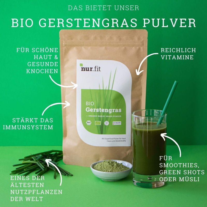 nur.fit BIO Gerstengras Pulver