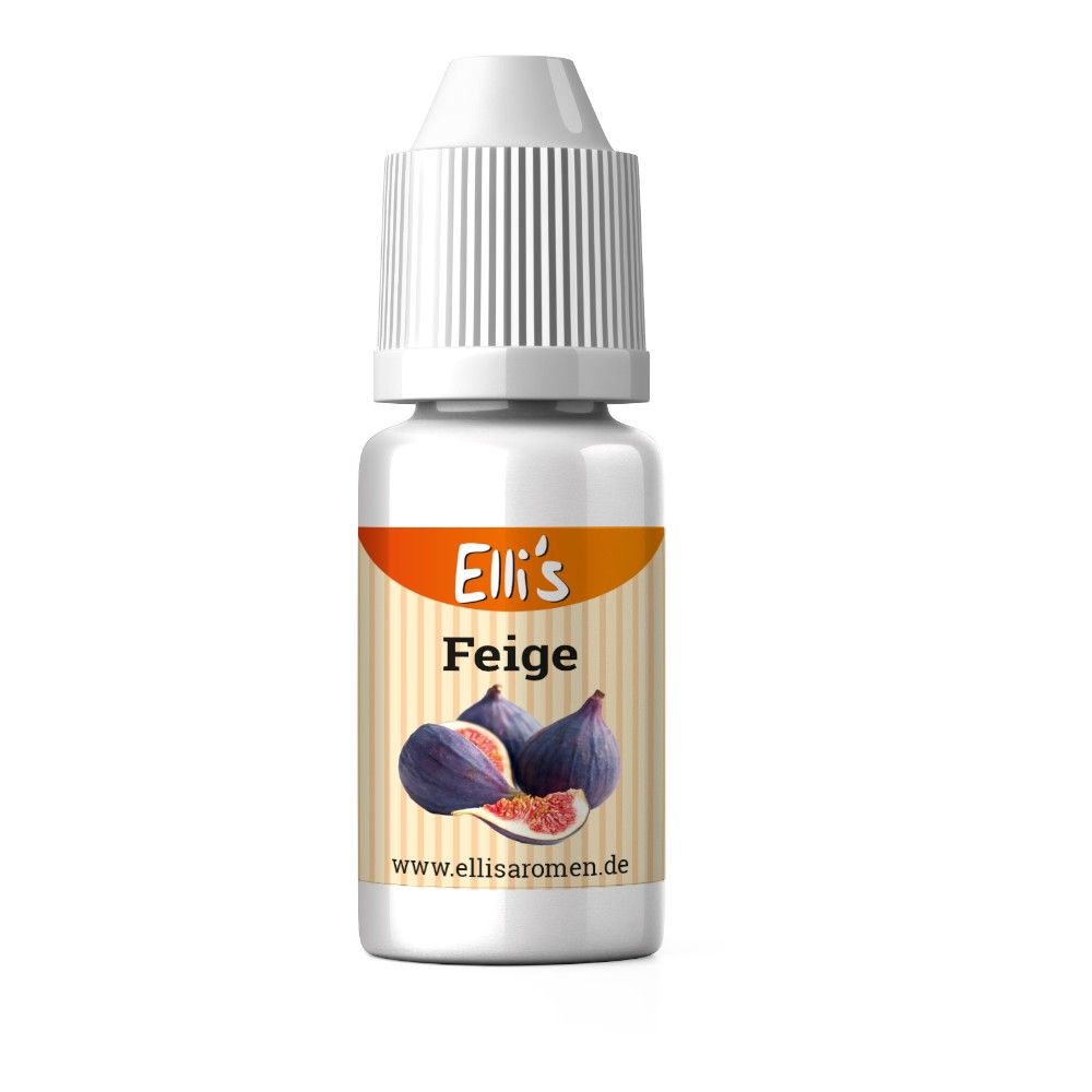 Fläschchen mit weißem Deckel. Etikett mit Produktname, Feigen-Illustration und Website-Adresse.