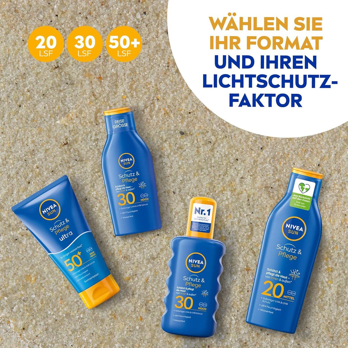 NIVEA SUN Schutz & Pflege Ultra Sonnenlotion LSF 50+