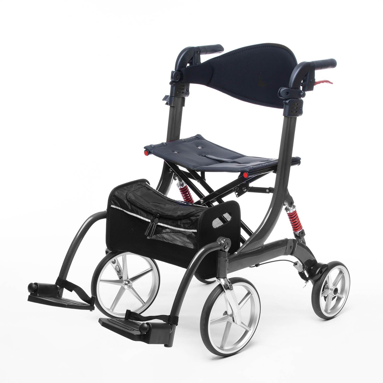 Bescomedical - 2 in 1 Rollator SPRING VARIO mit Rollstuhl Funktion