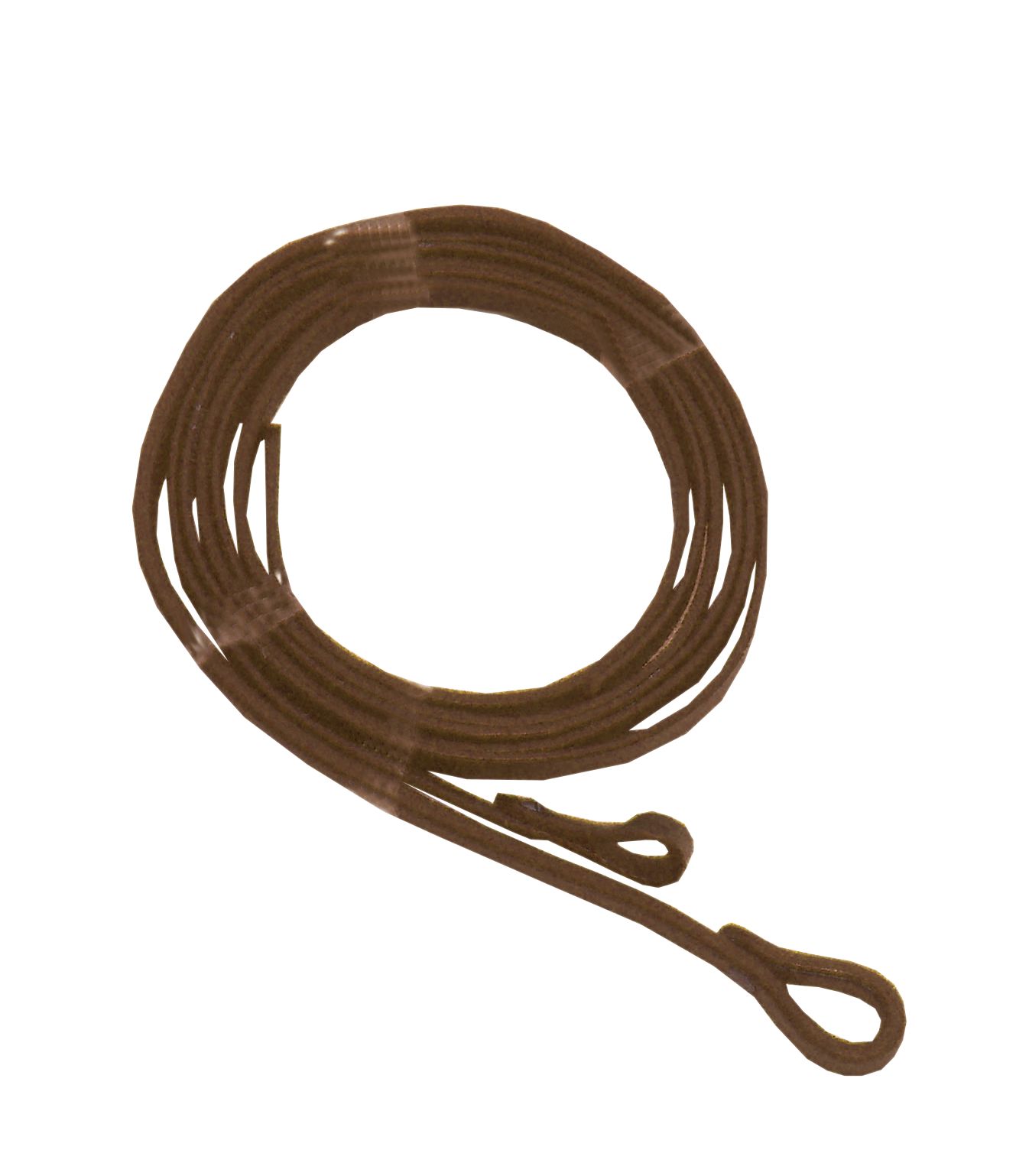 Brauner AMKA Westernzügel Eco, gerollt. Mit Schlaufen an den Enden.