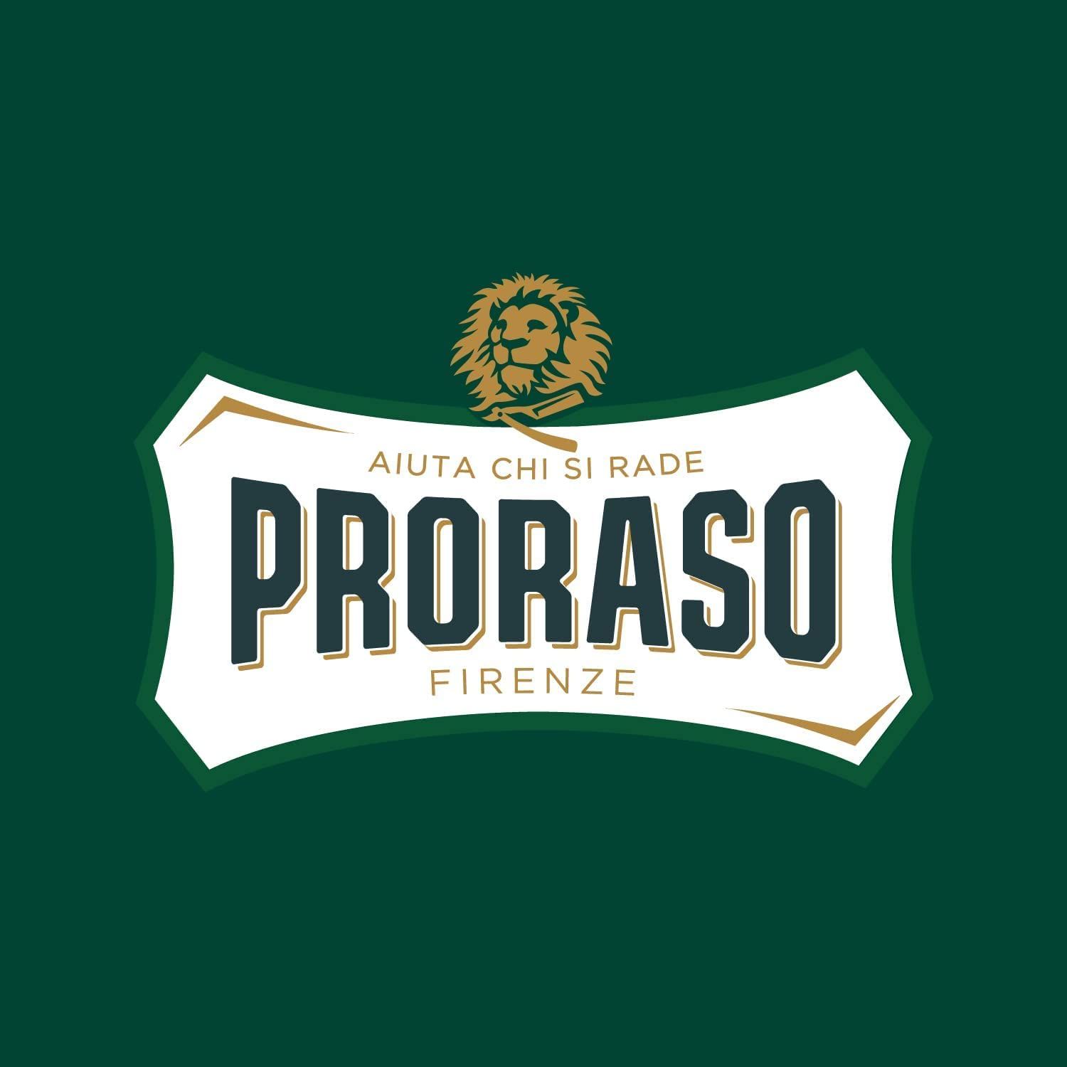 Logo mit Text: Proraso, Firenze. Abbildung eines Löwen.