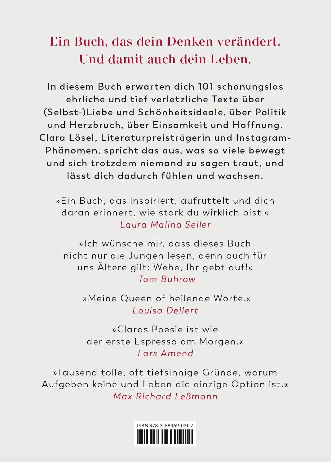 Buchcover mit Titel "Wehe du gibst auf". Autorin: Clara Lösel. Aufkleber: Bestseller, TikTok Platz 1.