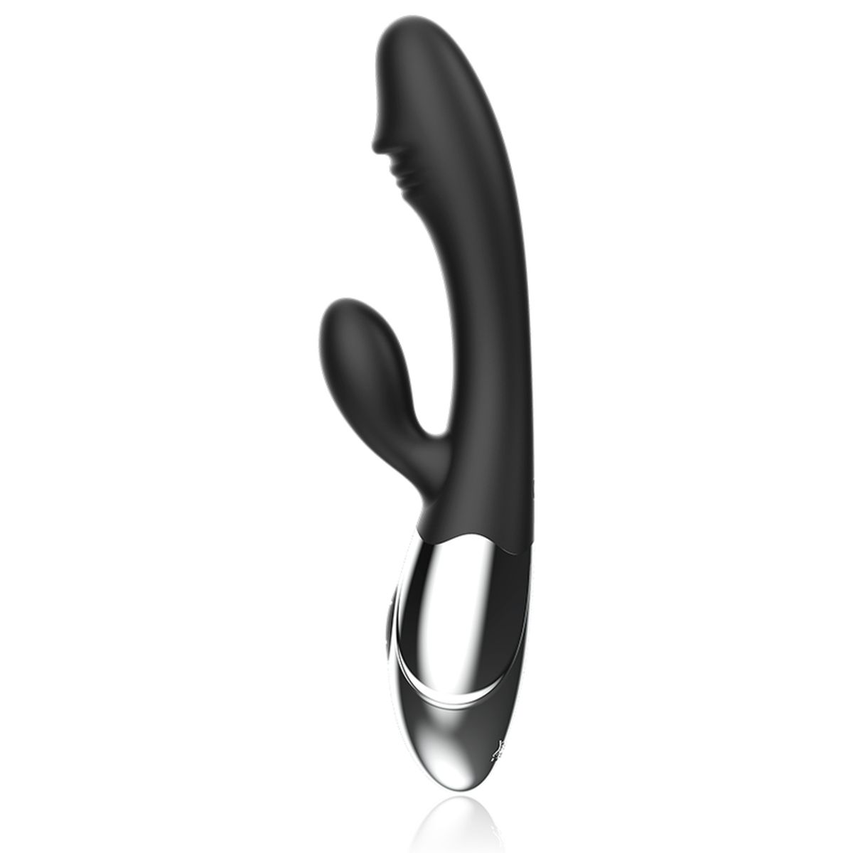 Rabbitvibrator "Kaleb" | Dual-Stimulation, 10 Vibrationsmodi | Black&Silver