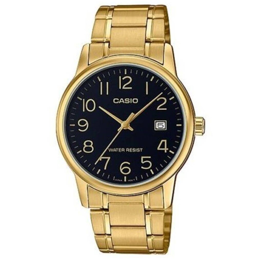 Casio #mtp-v-1B Men's Standard Analog Gold Tone Stainless Steel