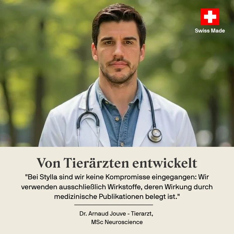 Tierarzt Dr. Arnaud Jouve, MSc Neuroscience, entwickelt Stylla Resilience.