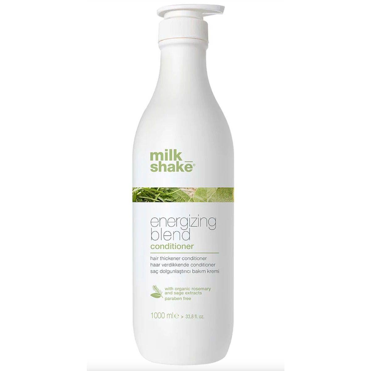 Weiße Pumpflasche des Milk_Shake Energizing Blend Conditioners mit 1000 ml.