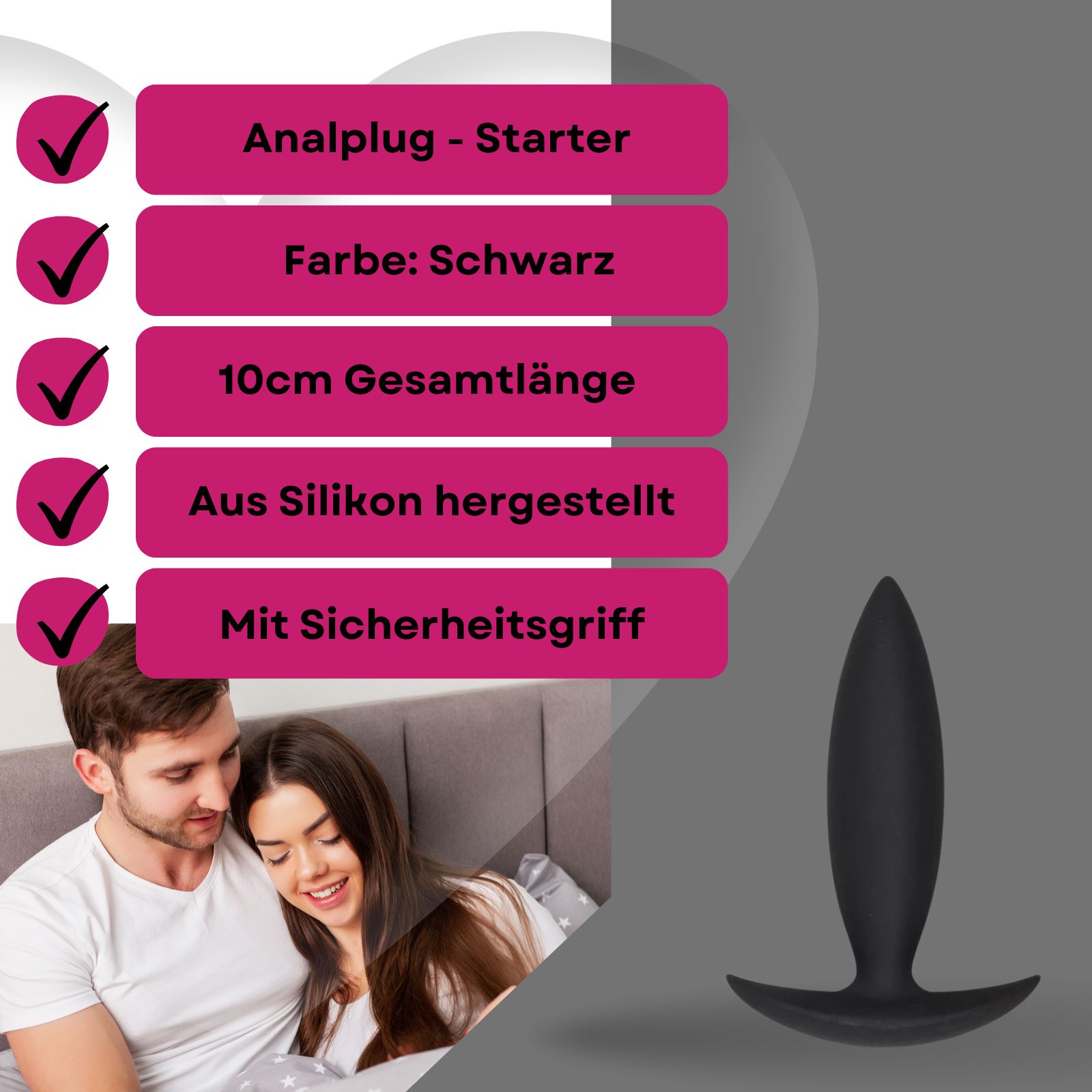 Analplug aus Silikon - Training "Starter" - Lovelyness