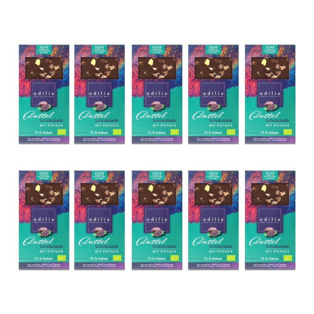 odilia Bio Dattel Schokolade mit Pistazie 71% Kakao