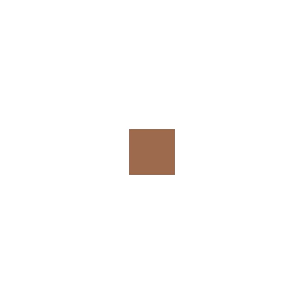 Quadratische Foundation-Farbe. Brauner Farbton, isoliert auf weißem Hintergrund. Farbmuster.