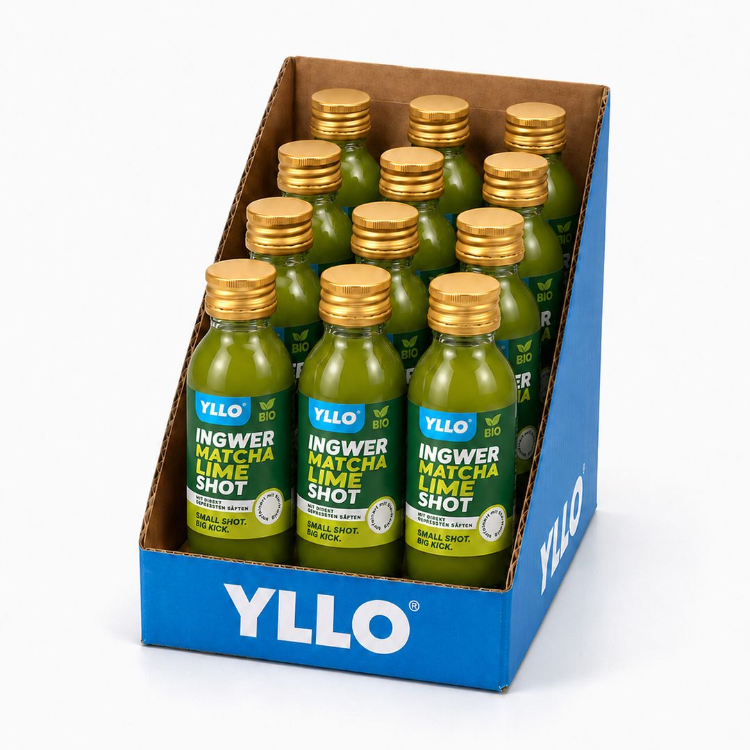 YLLO Bio Ingwer Matcha Limette Shot