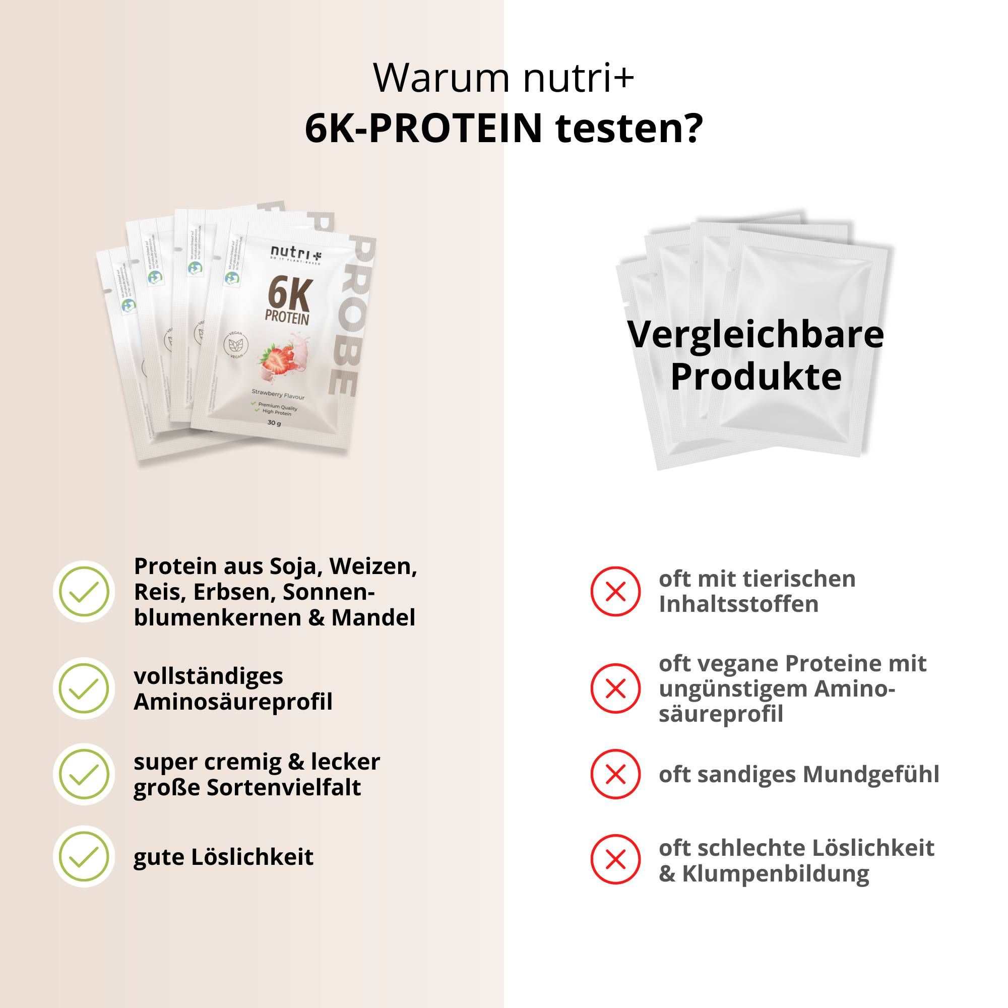 nutri+ Probenbox Vegan 6K Protein