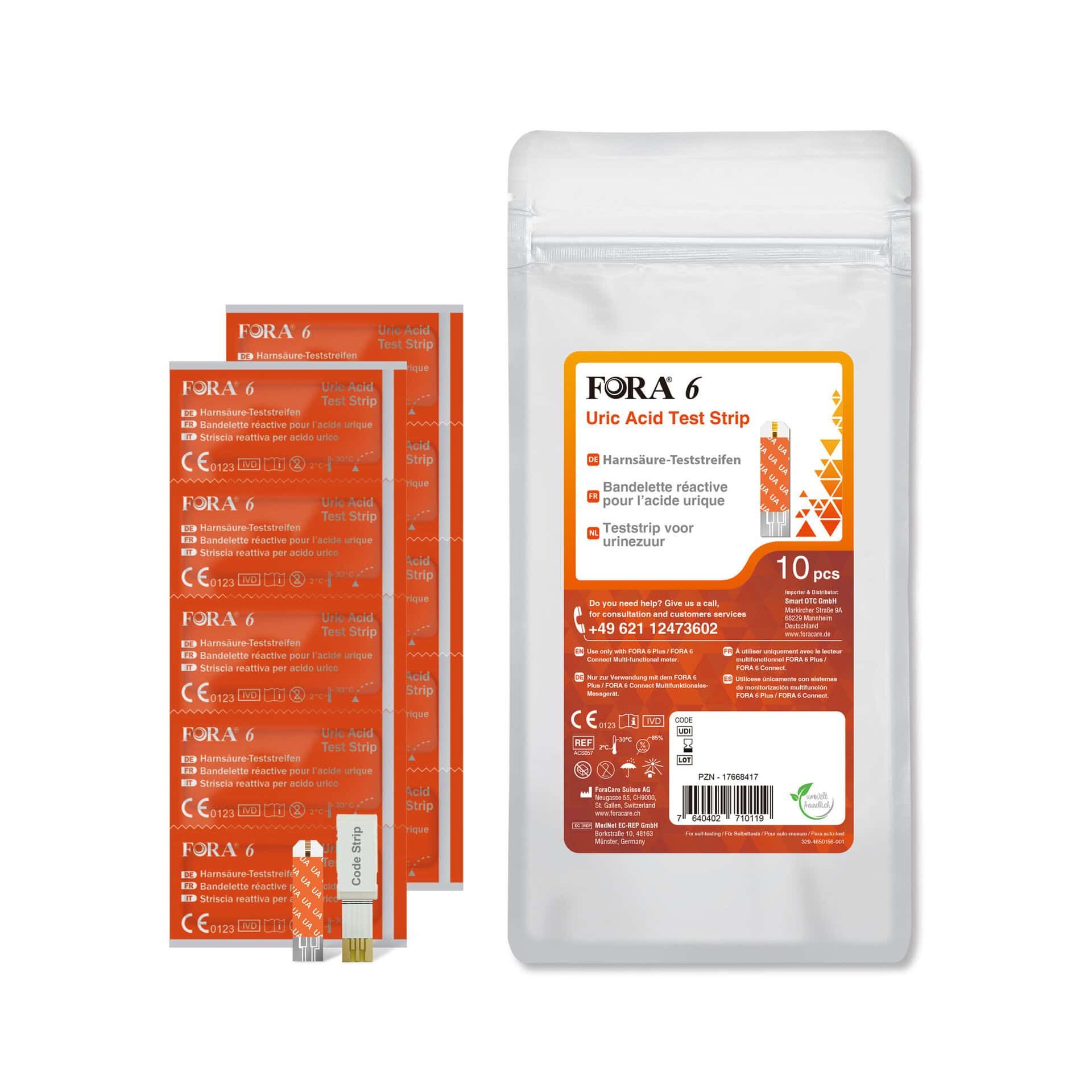 FORA 6 Connect 6-in-1 Starter-Kit - mg/dl