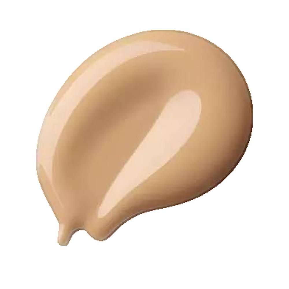 Klecks flüssiges Make-up in hellem Hautton. Glänzende Textur.