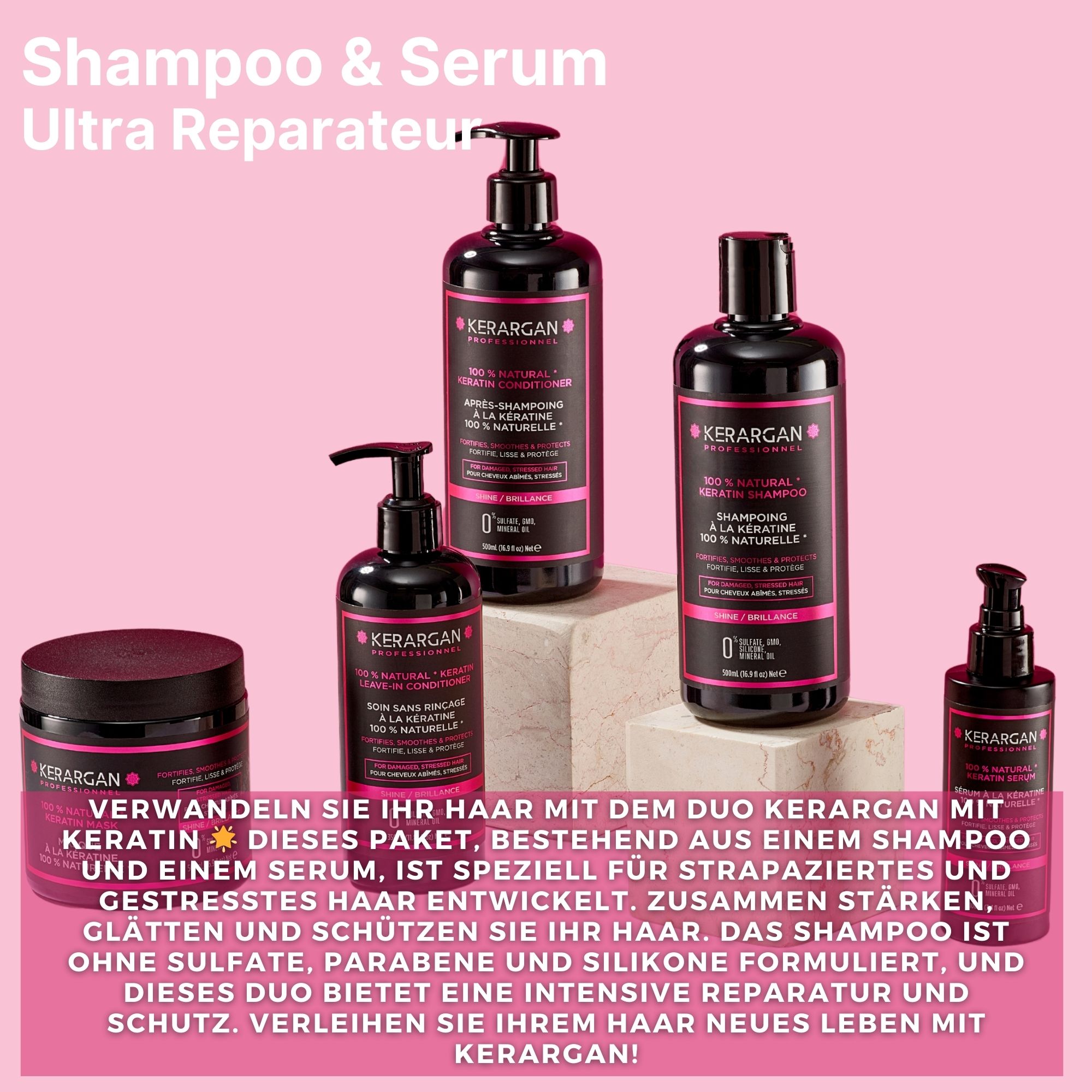 Kerargan - Duo Shampoo & Serum mit Keratin