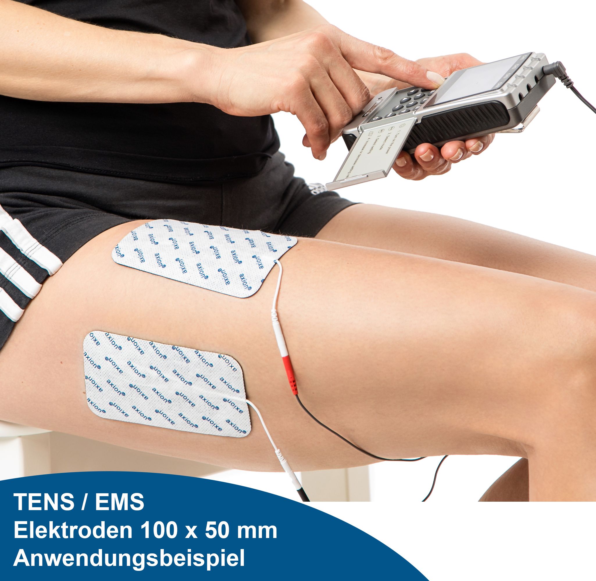 axion® selbstklebende Elektrodenpads 10x5 cm – passend zu axion, Prorelax, Promed, etc.