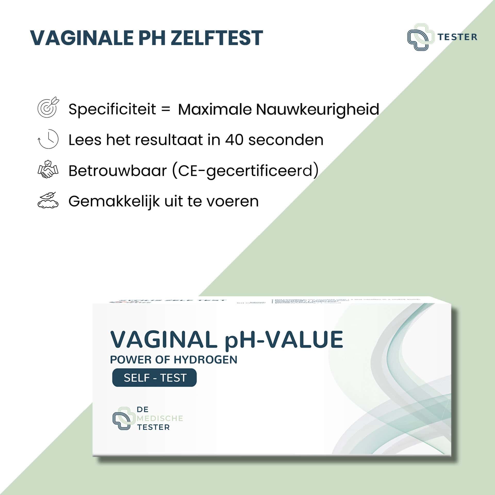 Vaginaler PH Test - für Zuhause - Schnellergebnis - CE-zertifiziert - The Tester