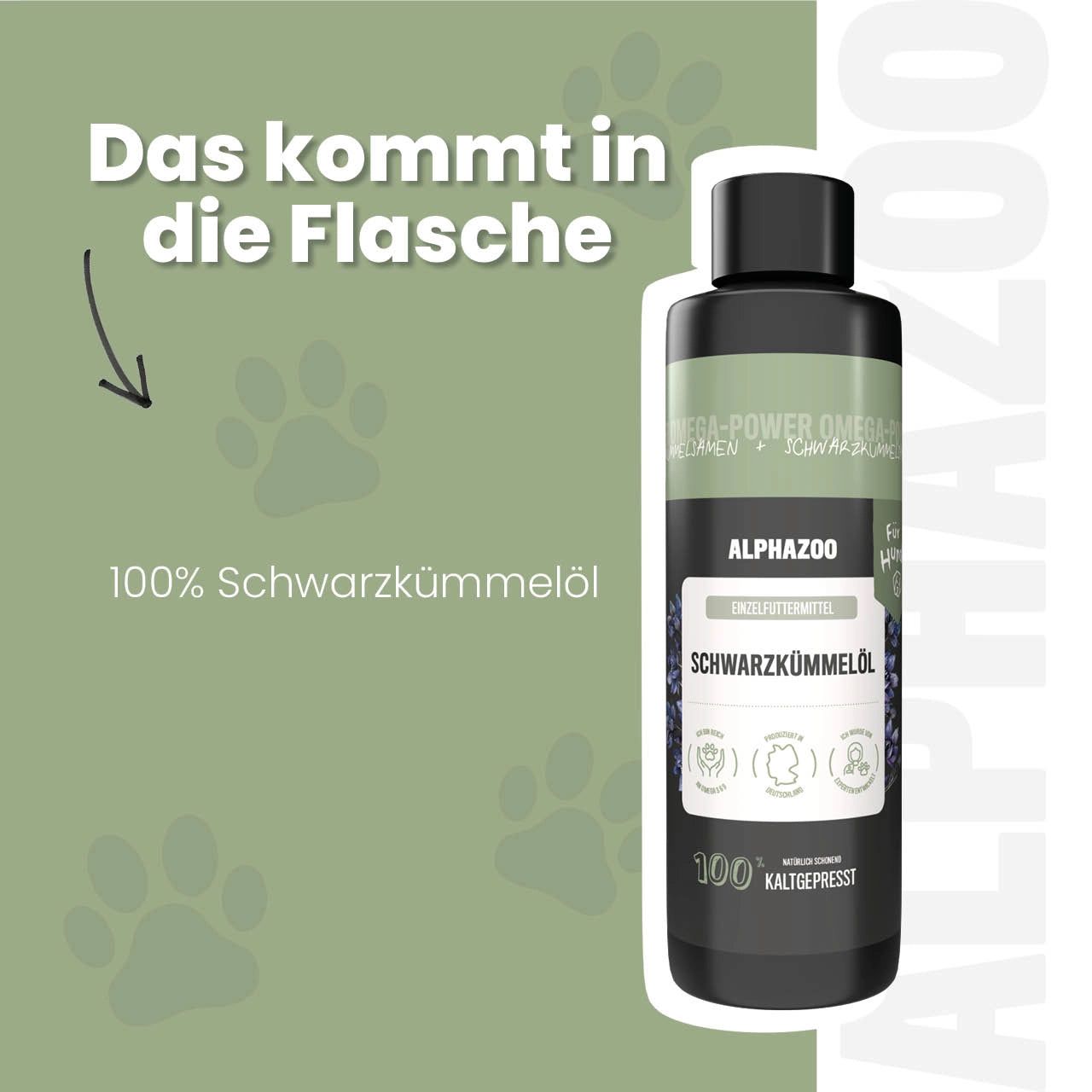 ALPHAZOO Premium Schwarzkümmelöl für Hunde