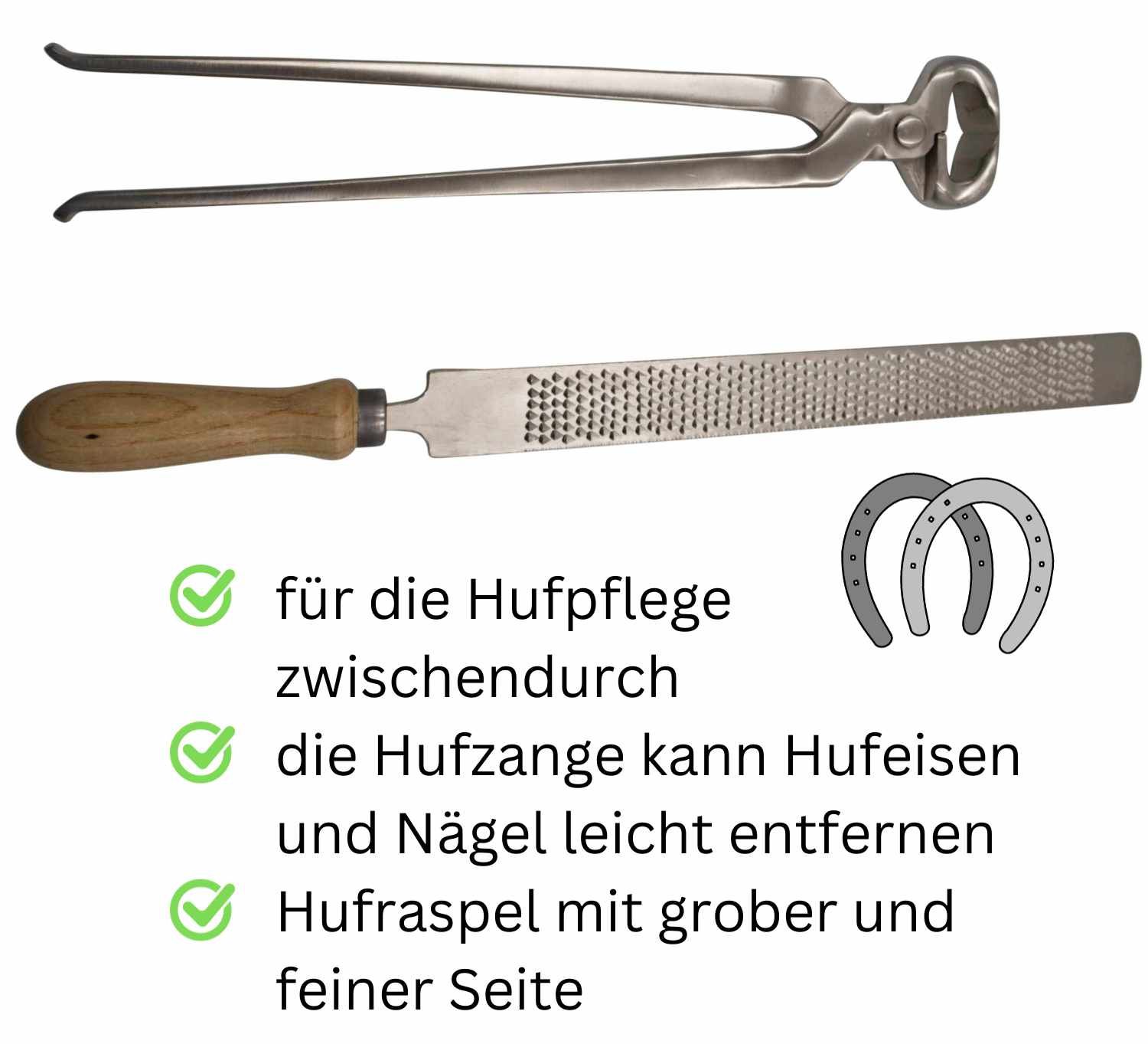 AMKA Hufbeschlag Tasche Werkzeug Set mit 3 Teilen Hufschmied Hufpflege Werkzeuge