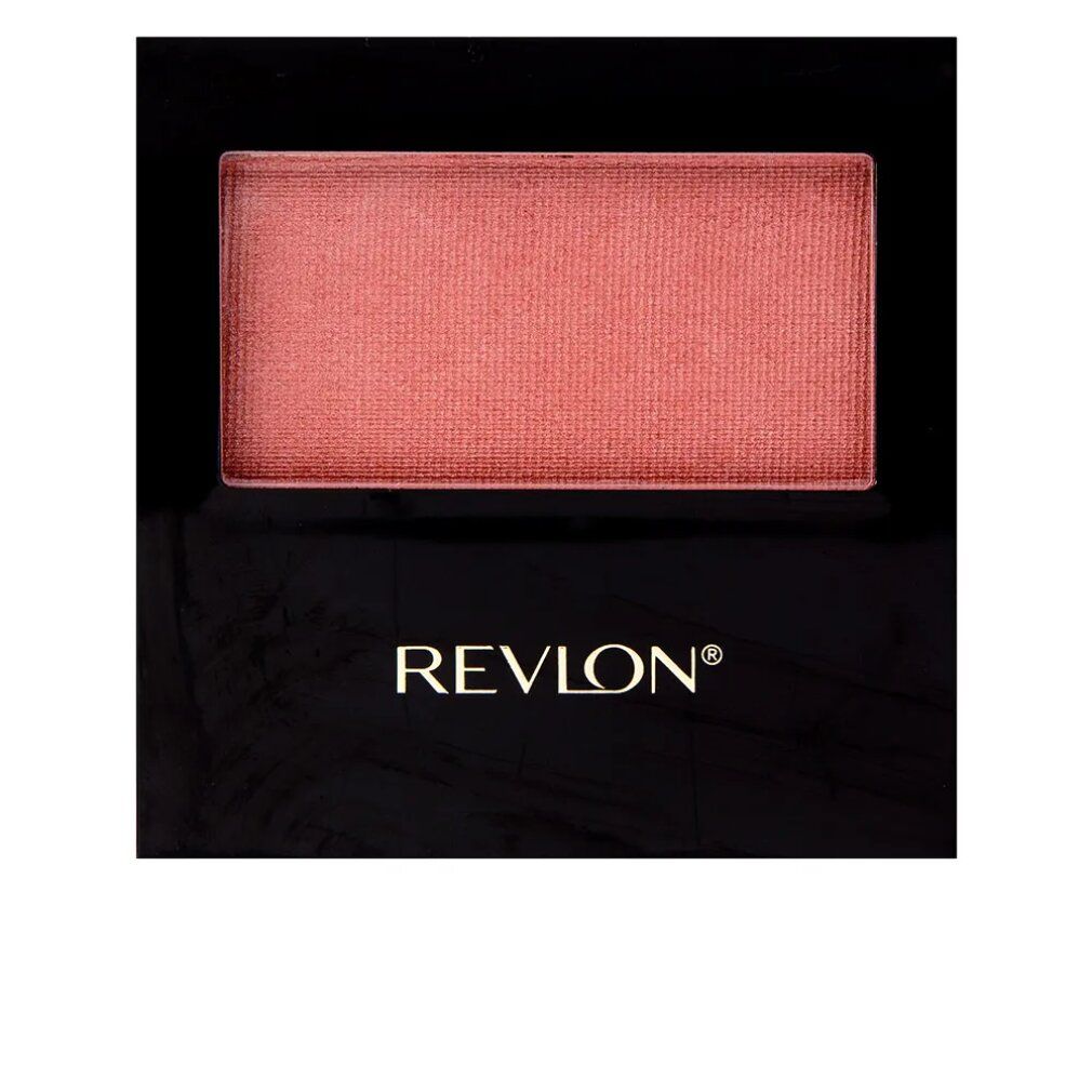 Revlon Puder-Rouge in "Tickled Pink". Rechteckiges Rouge in schwarzer Hülle.