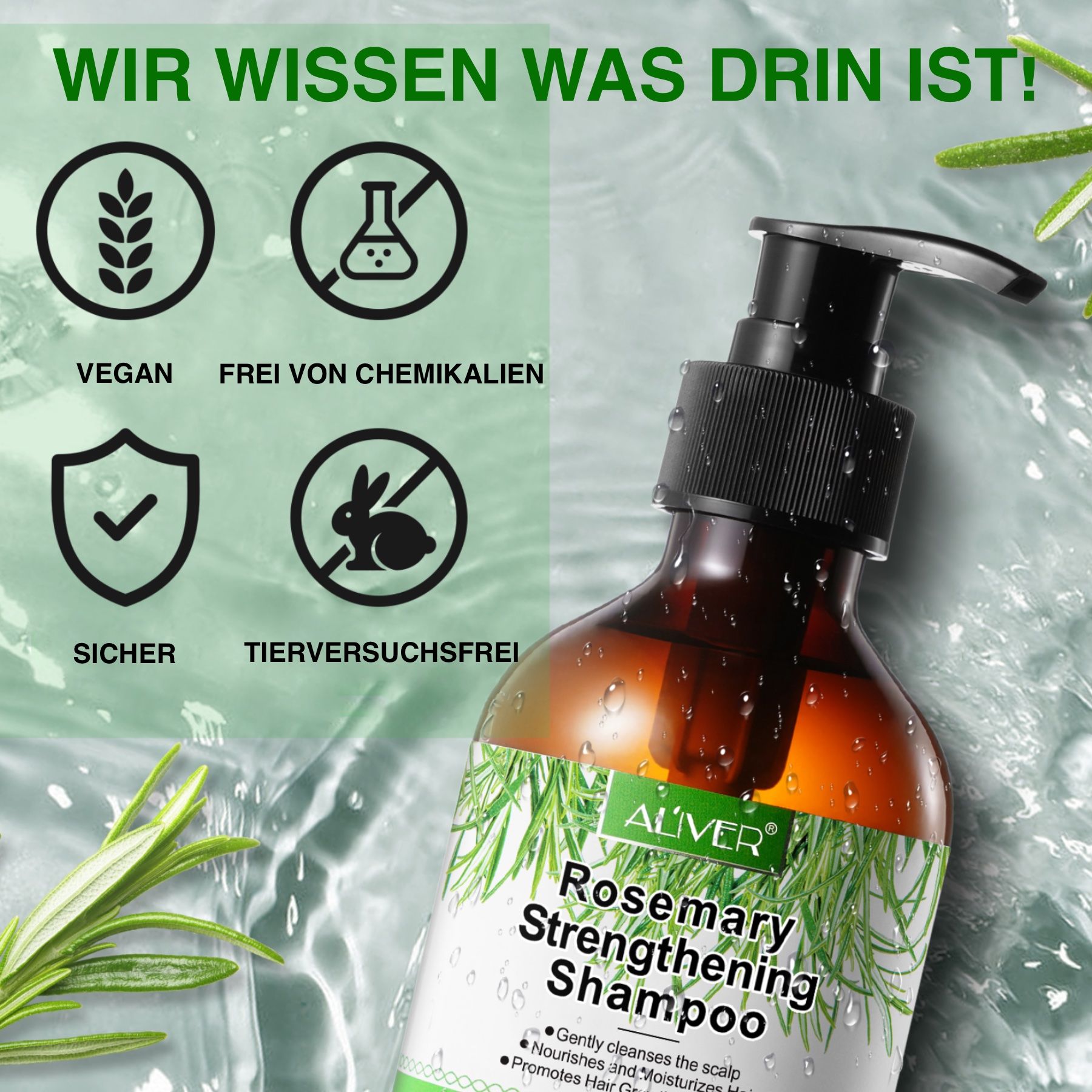 ALIVER Haarshampoo mit Rosmarinöl für Haarpflege